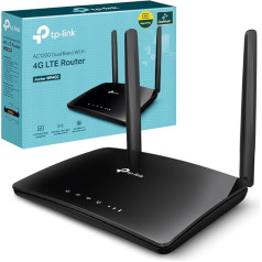 TP-Link Archer MR402 LTE Router, 4G Router SIM Card, WiFi Dual-Band AC1200, 4G Cat4 до 150 Мбит/с, 4 порта, Plug and Play, MU-MIMO, TP-Link One Mesh