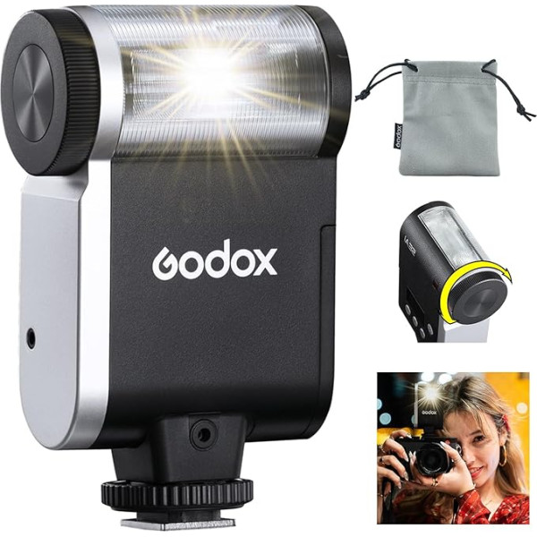 Вспышка Godox iA32 Mini Camera Flash Unit, 8 уровней мощности (1/128~1/1), время срабатывания 2,5 с Оптическое управление S1/S2, режим A/M, Godox iFlash для камер Fuji, Canon, Nikon,