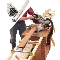 Förderband 10er-Pack Förderrollen - 2 Zoll Durchmesser, Ersatzrohrteil für Schwerkraftübertragung Aus Edelstahl, Metallstangenrollen für Selbstgebauten Steinpolierer(400mm (15 3/4