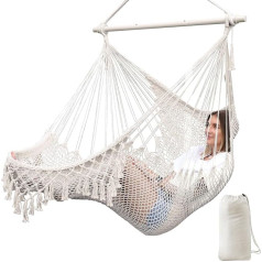 Chihee висит стул большой гамак стул мягкий пряденый хлопок веревки плетение стул сильный металл распорки бар широкое сиденье кружева качели