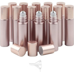 Pxyelec 14 Pack 10 мл розовое золото эфирное масло ролик бутылки парфюмерии бутылки с шариками из нержавеющей стали для парфюмерии ароматерапия м