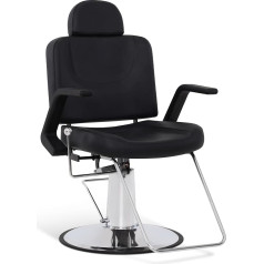 Парикмахерское кресло Barberpub 8817 с подголовником, парикмахерские кресла с гидравлическим насосом, вращающееся на 360°, парикмахерская мебель,