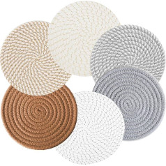 EwaRcud 8-дюймовая подставка для кастрюли с основанием для штатива - 6 термостойких кухонных подставок для защиты столешницы, осеннего декора и