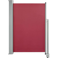 vidaXL Выдвижной солнцезащитный боковой тент / ветрозащита / боковая штора / тент для балкона, сада или патио 120 x 300 см, красный