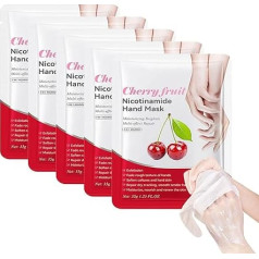 Перчатки для ухода за руками, 5 пар масок для рук с экстрактом вишни, увлажняющие перчатки, смягчающие грубые руки, маска для ухода за кожей 