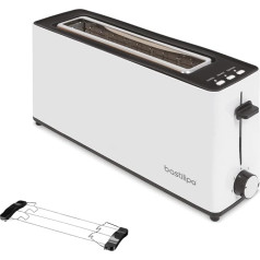 Firefox AB900 белый длинный тостер с 2 ломтиками 900 Вт разморозка поддон для крошек