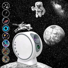 MERTTURM® Проектор звездного неба с эффектом метеоритов, 8 в 1 планетарий проектор лампа для спальни, галактика проектор с регулируемым фокусом