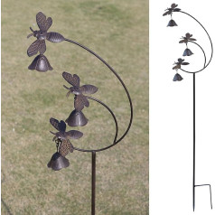 MNRYLKB Gardens Metallbienen mit Glocken für Außenkunst, dekorative Gartenstecker