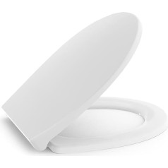 Крышка для туалета Surfou с механизмом плавного закрывания, белая, овальное сиденье для туалета, съемное сиденье и крышка для туалета, быстрос
