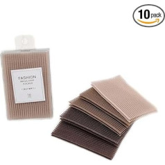 Kaffee-Pony-Pfosten, quadratische Kunststoff-Paste, einfach zu bedienende Haarstyling-Werkzeuge und Greifer für Friseure - Clips und Haarspangen, Haar-Accessoires, 10 Stück