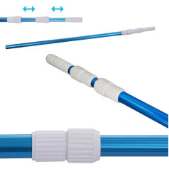 Your Gear Pool Pole PPS-3x80 Алюминиевый телескопический трехсекционный шест для чистки бассейна, 100-240 см