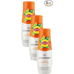 SodaStream Lipton Ice Tea Peach Syrup - 1 x Bottle делает 9 литров готового напитка, готовится за секунды и всегда свежий, 440 мл (упаковка из 3)