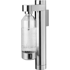 Stelton Brus Карбонатор для воды, настенное крепление с бутылкой, премиум карбонатор для воды с CO2 - регулируемая сила газирования - скандинавски
