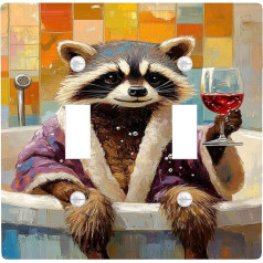 Уютная крышка выключателя света из енота, милый дизайн животного для детской комнаты, забавные настенные акценты, настенные пластины из те