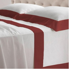 Двуспальный комплект Lisola из хлопка и сатина 1 плоская простыня 250 x 290 см + 1 раскладная простыня 180 x 200 x 30 см + 2 наволочки 80 x 50 см, сделано в Итал