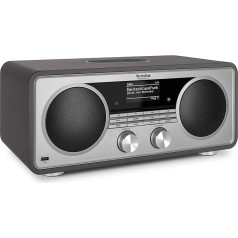 TechniSat Digitradio 602, компактная система с акустической системой 2.1 мощностью 70 Вт (музыкальный стереоцентр с интернет-радио, DAB+, FM, CD-плеер, USB, Bluetoot