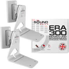 Наклонное и поворотное настенное крепление ERA300 Совместимо с Sonos ERA 300 Легкая установка Включает монтажный комплект (белый, двойной)