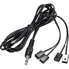 карта поиска ИК инфракрасный излучатель удлинительный кабель 1 м длинный 45 градусов угол луча 3,5 мм разъем 4 черные головки