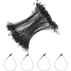 Карта поиска поставщиков 5000 Stück Kunststoff-Etiketten, 17,8 см, Sicherheitsschlaufe, rund, zum Aufhängen, Schnappverschluss für Kleidung, Preisschild, Schuhe, Schnappverschluss, Gepäcketikett, Schwarz