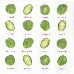 Talking Tables Рождественские украшения для вечеринок Bc-Sprout-Napkinv2 Салфетка