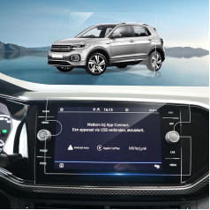 BSTW T-Cross Screen Protector Compatible with 2019-2024 VW T Cross 8 Inch Discover Media Navigation Protective Film Tempered Glass Screen Protector 9H Scratch-Resistant HD Clear T-Cross 2024