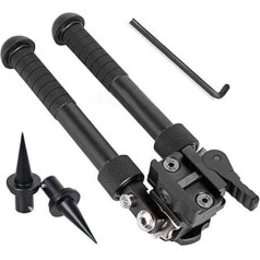 Сошка для охоты 6,5-9 дюймов складная регулируемая сошка для тактической винтовкиСошка с рычагом QD с ЧПУ, поворот на 360 градусов с двуногими г