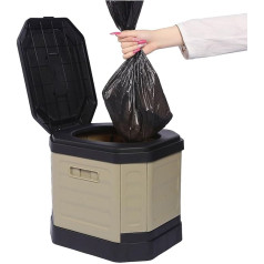 Портативный туалет, складной компактный горшок для ванной комнаты на открытом воздухе, экономящий место туалет и мусорное ведро для кемпе