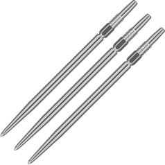Target Darts Swiss Points, гладкие наконечники для дротиков Swiss Point (упаковка из 3) 40 мм, серебристый, сменные наконечники для дротиков, профессиональные