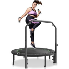 VEVOR Складной мини-батут Fitness Rebounder 132 см, грузоподъемность 205 кг Подтягивающийся батут, ребаундер Спортивный батут Садовый батут с 4-уровнево