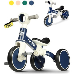 LOL-FUN Balance Bike Tricycle от 1 года, 4 в 1 детский трехколесный велосипед со съемными педалями, балансировочный велосипед для детей от 1 года до 3 лет ма