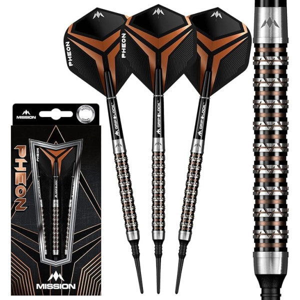 Mission Pheon Black & Bronze Electro 90% Soft Darts 20 g