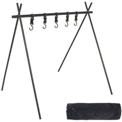 Kznifmk Портативный алюминиевый походный штатив для использования на открытом воздухе, складной и ультралегкий походный штатив, вешалка для 