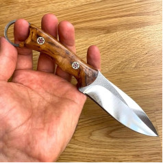 CraftTal охотничий нож из стали N690 на открытом воздухе нож выживание охотничий нож с фиксированным лезвием с кожаными ножнами, острый бушкрафт