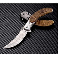 Складной нож 9,25 дюйма карманный нож нескользящий узор сталь и овечьи рога, длинный нож выживания на открытом воздухе Edc поход охотничий нож