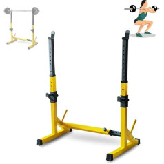 OWOHYG Многофункциональный тренажер для тяжелой атлетики и приседаний, регулируемая высота и ширина, стальная стойка для фитнес-тренировок в