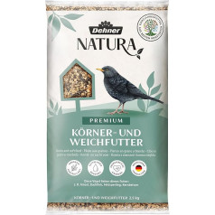 Dehner Natura Premium Wild Bird Food, зерновой корм, мягкий корм, корм на весь год, высокобелковый/энергетический, высококачественный корм для диких птиц, 2,5