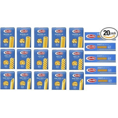 Barilla Italian Pasta Test Pack (20 x 500g) 4 вида макаронных изделий Penne Rigate - Fusilli - Spaghetti - Tortiglioni