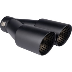 Наконечник глушителя из нержавеющей стали двойной черный матовый -04063