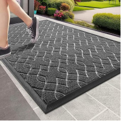 Придверный коврик Yimobra для улицы, моющийся, погодоустойчивый, 120 x 81 см, прочный и впитывающий воду, устойчивый к загрязнениям, с нескользяще