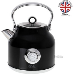 AD 1346 черный Металлический чайник с термометром 1,7 л Strix
