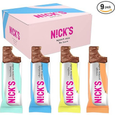 NICKS Протеиновый вафельный батончик Sport Mix | 25% белка | 203 калории | низкоуглеводный протеиновый батончик Шоколадное вафельное печенье без доб