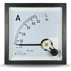 Yt72 Амперметр переменного тока прямого действия 1a 2a 5A 10a 15a 20a 30a 40a 50a Drahtzeigerinstrument Dh72 1Pcs(AC 15A)