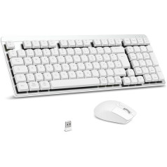 LeadsaiL FA98 механическая клавиатура и мышь набор беспроводной, QWERTZ Layout беспроводная клавиатура с мышью, низкопрофильный красный переключател