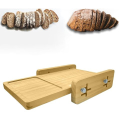 Регулируемый деревянный держатель для нарезки хлеба с направляющими для точных ломтиков для кухни, завтрака и домашней выпечки