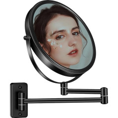 AusDaur Косметическое зеркало настенное 8 дюймов 1X/10X увеличивающее зеркало 360 градусов поворотное зеркало для макияжа черное - идеально подхо