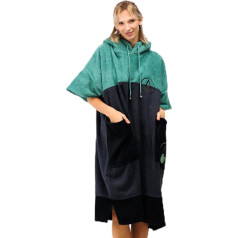 WAVE HAWAII Банное пончо для мужчин и женщин, размер L, 170-200 см, 100% хлопок Пончо для серфинга, велюровое и махровое полотенце с высокой степенью во