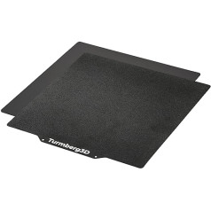 Turmberg3D - Шероховатая черная поверхность PEI - лист пружинной стали с магнитным основанием для 3D-принтеров (версия C - 310 x 310 мм)