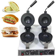 Электрический пресс для приготовления бургеров, коммерческий пресс для приготовления бургеров, 1300 Вт+1300 Вт, контроль температуры 50-300°C, дв