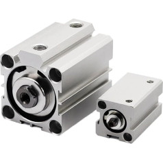 SAEVVCJWW 1 Stück Doppelzylinder SDA 25/32 mm pneumatisch kompakt 5 10 15 20 25 30 35 40 45 50 mm Hub (Hub 10 mm, Bohrung 32 mm)
