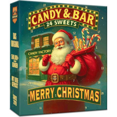 Адвент-календарь США XXL 2025 | 24 различных американских сладостей оригинального размера | Эксклюзивная рождественская подарочная коробка с ш